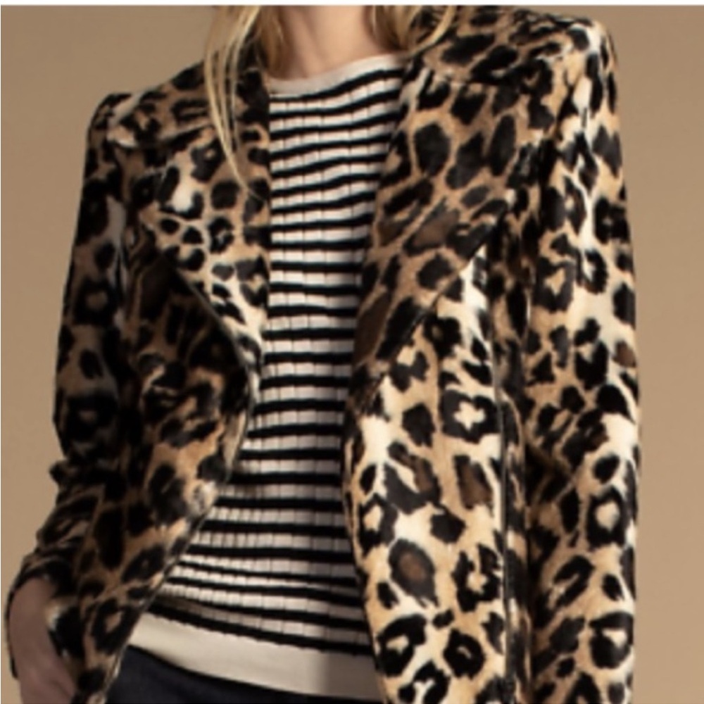 Trina Turk Leopard jacket size S